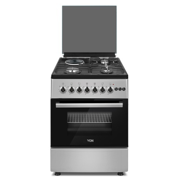 Von F6B31E2.RTTIG.S 3 Gas +1 Electric Cooker - Silverby Von