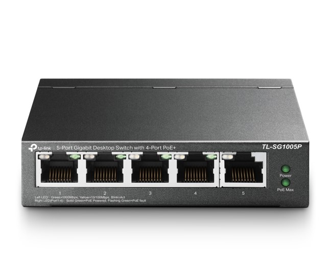 4-Port Gigabit Desktop Switch with 4-Port PoE+