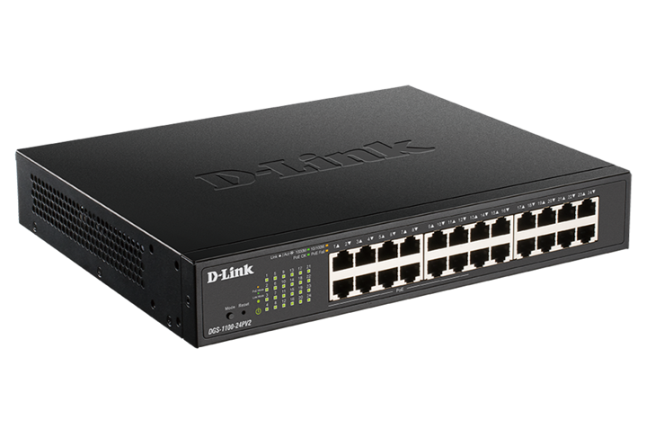 24-Port Gigabit Smart Managed PoE Switch with 12 PoE ports (100W PoE budget)