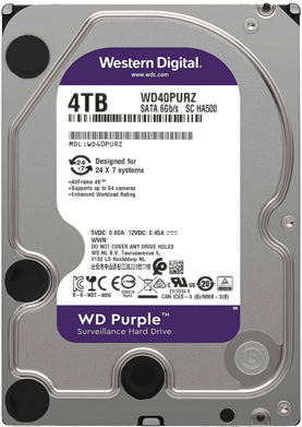 4TB Surveillance 5400 RPM Hard Disk Drive (WD PURPLE Surveillance HDD)