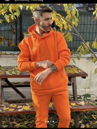 mens orange sweatsuit mens hoodie